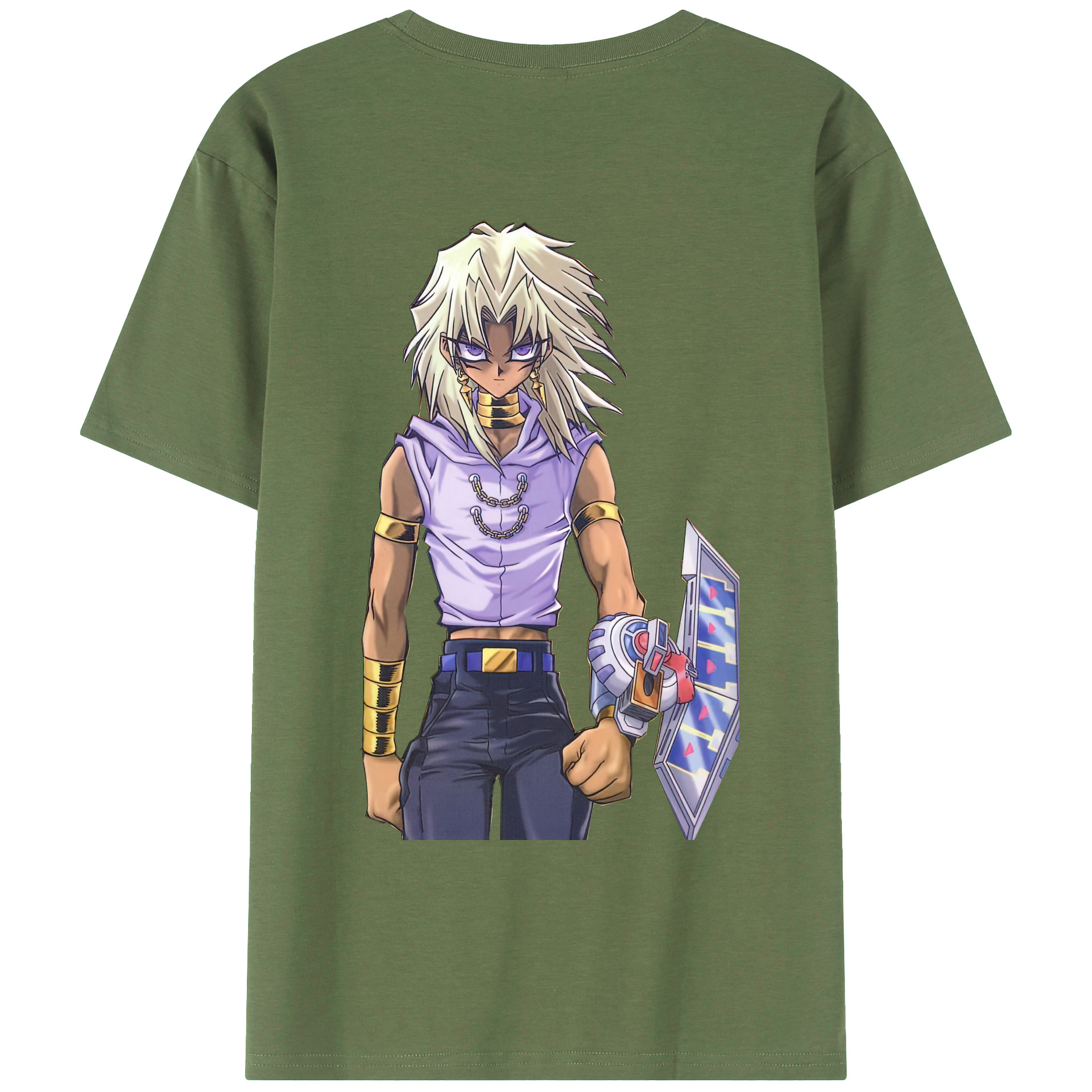 （画像用） 遊☆戯☆王 Yu-Gi-Oh! 綿100％ メンズ半袖Tシャツ（バックプリント） 通気性